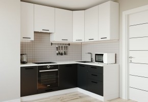 Кухонный гарнитур угловой Графика 2200х1600 (Стол. 38мм) в Миассе - miass.mebel-74.com | фото