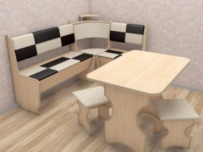 Кухонный уголок Домино Стандарт + стол + табурет 2 шт. (1000*1500) в Миассе - miass.mebel-74.com | фото