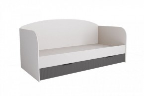 ЛАВИС ДКД 2000.1 Кровать с ящиками 900 (белый/графит софт) в Миассе - miass.mebel-74.com | фото