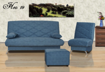 Комплект мягкой мебели НЕО 19 (3+1+ Пуф) в Миассе - miass.mebel-74.com | фото