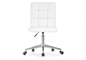 Офисное кресло Квадро экокожа белая / хром в Миассе - miass.mebel-74.com | фото