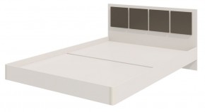 Парус Кровать 1200 на щитах (Белый/Графит) в изголовье 3 декор. квадрата в Миассе - miass.mebel-74.com | фото