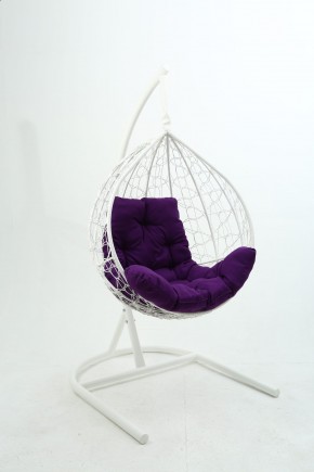 Подвесное кресло Бароло (белый/фиолетовый) в Миассе - miass.mebel-74.com | фото