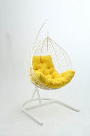 Подвесное кресло Бароло (белый/желтый) в Миассе - miass.mebel-74.com | фото