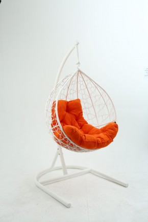 Подвесное кресло Бароло (белый/оранжевый) в Миассе - miass.mebel-74.com | фото