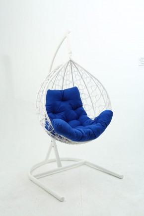Подвесное кресло Бароло (белый/синий) в Миассе - miass.mebel-74.com | фото