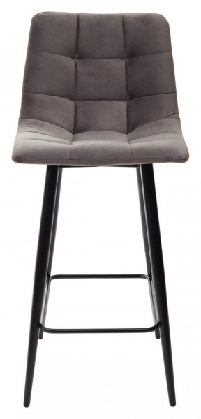 Полубарный стул CHILLI-QB графит #14, велюр / черный каркас (H=66cm) М-City в Миассе - miass.mebel-74.com | фото