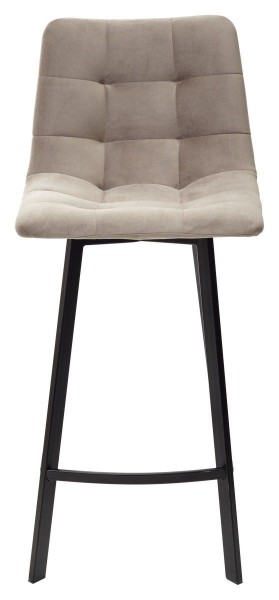 Полубарный стул CHILLI-QB SQUARE латте #25, велюр / черный каркас (H=66cm) М-City в Миассе - miass.mebel-74.com | фото