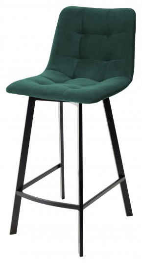 Полубарный стул CHILLI-QB SQUARE зеленый #19, велюр / черный каркас (H=66cm) М-City в Миассе - miass.mebel-74.com | фото