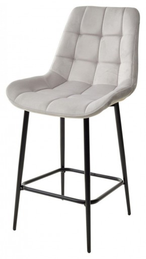Полубарный стул ХОФМАН, цвет H-09 Светло-серый, велюр / черный каркас H=63cm М-City в Миассе - miass.mebel-74.com | фото
