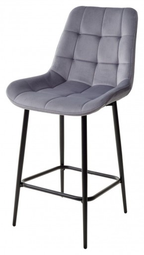 Полубарный стул ХОФМАН, цвет H-14 Серый, велюр / черный каркас H=63cm М-City в Миассе - miass.mebel-74.com | фото