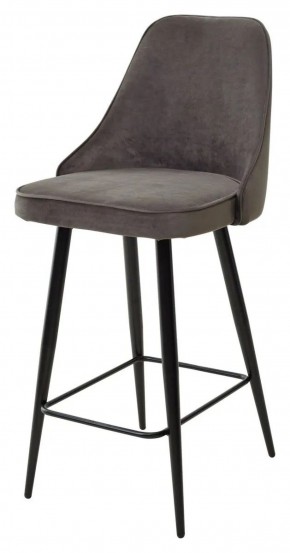 Полубарный стул NEPAL-PB ГРАФИТ #14, велюр/ черный каркас (H=68cm) М-City в Миассе - miass.mebel-74.com | фото