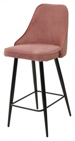 Полубарный стул NEPAL-PB РОЗОВЫЙ #15, велюр/ черный каркас (H=68cm) М-City в Миассе - miass.mebel-74.com | фото