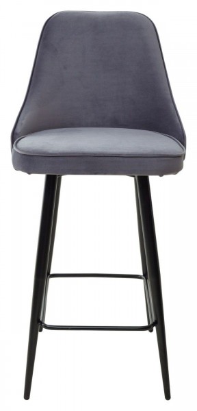 Полубарный стул NEPAL-PB СЕРЫЙ #27, велюр/ черный каркас (H=68cm) М-City в Миассе - miass.mebel-74.com | фото