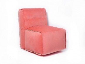 Прямое модульное бескаркасное кресло Комфорт (Персик велюр) в Миассе - miass.mebel-74.com | фото