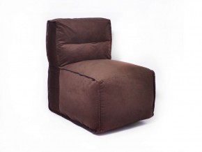 Прямое модульное бескаркасное кресло Комфорт (Шоколад велюр) в Миассе - miass.mebel-74.com | фото