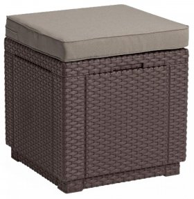 Пуфик Куб с подушкой (Cube with cushion) графит - прохладный серый в Миассе - miass.mebel-74.com | фото
