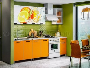 РИО-1 ЛДСП Кухонный гарнитур 2,0 м с фотопечатью Апельсин в Миассе - miass.mebel-74.com | фото