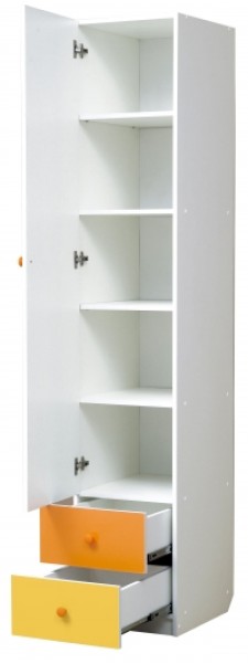 Шкаф 1-но дверный с ящиками и зеркалом Радуга (400) в Миассе - miass.mebel-74.com | фото