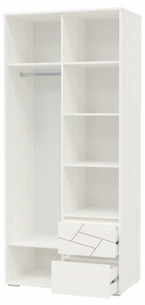 Шкаф 2-х дверный с ящиками АДЕЛИНА (4-4831рам.б) в Миассе - miass.mebel-74.com | фото