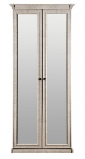 Шкаф 2-х створчатый с зеркалом Афина (крем корень) в Миассе - miass.mebel-74.com | фото
