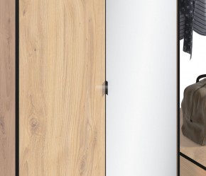 Шкаф 2х дверный с зеркалом Лофт СБ-3111 (Дуб Минерва) в Миассе - miass.mebel-74.com | фото