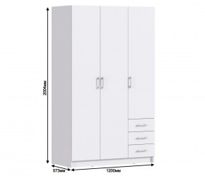 Шкаф 3 дверный Терра СБ-2797 (Белый) в Миассе - miass.mebel-74.com | фото