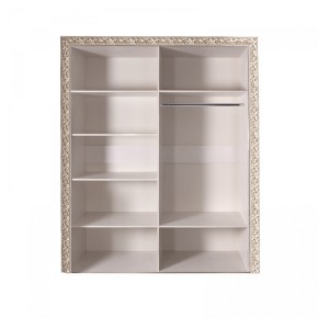 Шкаф 4-х дв. без зеркал Тиффани Premium черная/серебро (ТФШ2/4(П) в Миассе - miass.mebel-74.com | фото