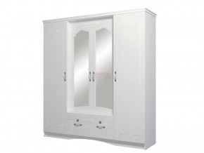 Шкаф 4-х дверный для одежды и белья Ольга-10 МДФ в Миассе - miass.mebel-74.com | фото