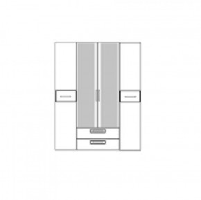 Шкаф 4-х дверный с ящиками М-1 Серия Вега (с зеркалом) в Миассе - miass.mebel-74.com | фото