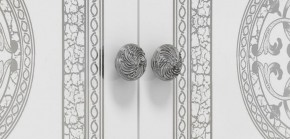 Шкаф 4-х дверный с зеркалами (12.244) Грация (белый/серебро) в Миассе - miass.mebel-74.com | фото