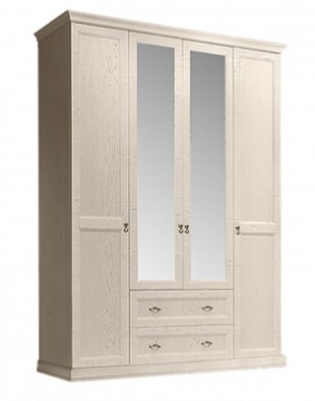 Шкаф 4-х дверный (с зеркалами) для платья и белья с выдвижными ящиками Венеция дуб седан (ВНШ1/41) в Миассе - miass.mebel-74.com | фото