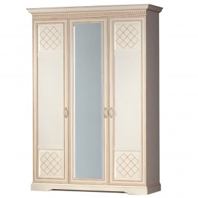 Шкаф для одежды 3-дверный №800 Парма кремовый белый в Миассе - miass.mebel-74.com | фото