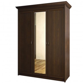 Шкаф для одежды 3-дверный с зеркалом №671 Флоренция Дуб оксфорд в Миассе - miass.mebel-74.com | фото