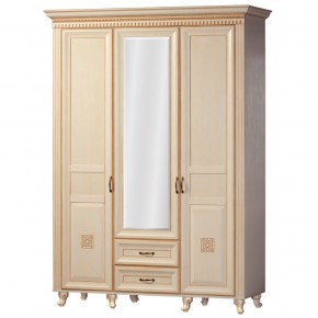 Шкаф для одежды 3-х дверный №470 Марлен Кремовый белый в Миассе - miass.mebel-74.com | фото