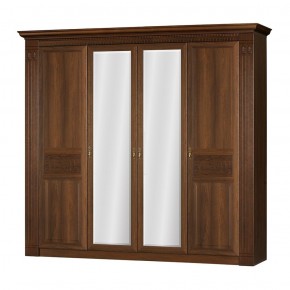 Шкаф для одежды 4-дверный №203 "Лючия" Дуб оксфорд в Миассе - miass.mebel-74.com | фото