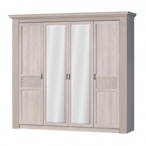 Шкаф для одежды 4-дверный №203 "Лючия" Дуб оксфорд серый в Миассе - miass.mebel-74.com | фото