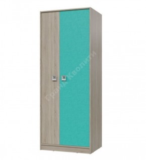 Шкаф для одежды Сити (Арт. 6-9411) Дуб Сонома/Аква в Миассе - miass.mebel-74.com | фото