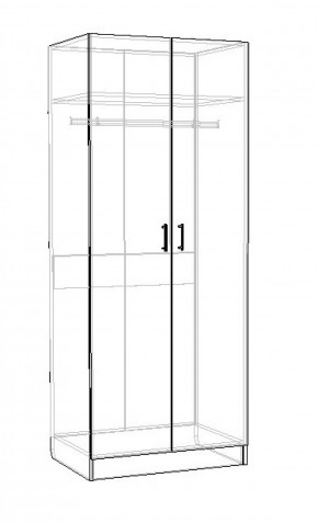 Шкаф Лофт 2-х створчатый (Дуб сонома) в Миассе - miass.mebel-74.com | фото