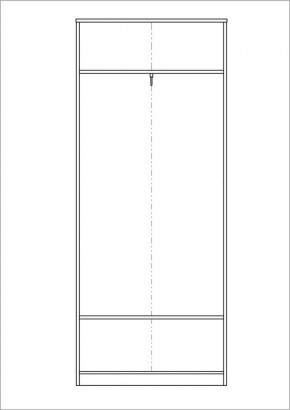 Шкаф СИРИУС двухстворчатый с выдвижным ящиком, цвет "Дуб Сонома" в Миассе - miass.mebel-74.com | фото