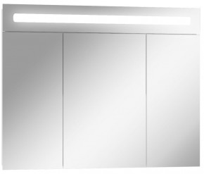 Шкаф-зеркало Аврора 90 с подсветкой LED Домино (DV8011HZ) в Миассе - miass.mebel-74.com | фото