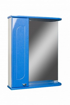 Шкаф-зеркало Радуга Синий металлик 55 левый АЙСБЕРГ (DA1129HZR) в Миассе - miass.mebel-74.com | фото