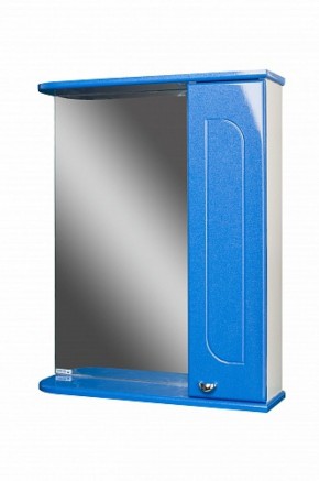 Шкаф-зеркало Радуга Синий металлик 55 правый АЙСБЕРГ (DA1129HZR) в Миассе - miass.mebel-74.com | фото
