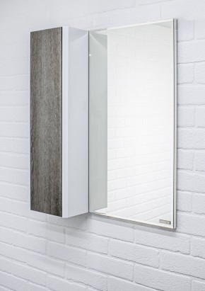 Шкаф-зеркало Uno 60 Дуб серый левый/правый Домино (DU1503HZ) в Миассе - miass.mebel-74.com | фото