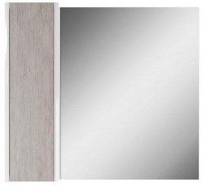 Шкаф-зеркало Uno 80 Дуб серый левый/правый Домино (DU1504HZ) в Миассе - miass.mebel-74.com | фото