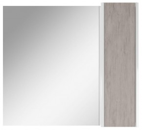 Шкаф-зеркало Uno 80 Дуб серый левый/правый Домино (DU1504HZ) в Миассе - miass.mebel-74.com | фото