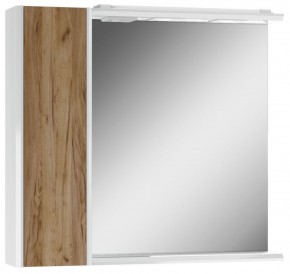 Шкаф-зеркало Uno 80 Дуб ВОТАН Эл. левый Домино (DU1509HZ) в Миассе - miass.mebel-74.com | фото