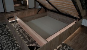 Спальня Джулия Кровать 160 МИ с подъемным механизмом Дуб крафт серый в Миассе - miass.mebel-74.com | фото