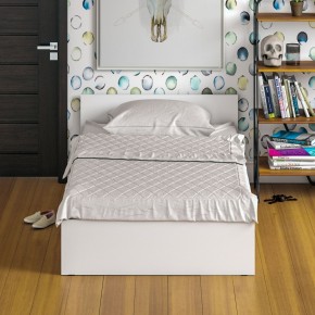 Стандарт Кровать 1200, цвет белый, ШхГхВ 123,5х203,5х70 см., сп.м. 1200х2000 мм., без матраса, основание есть в Миассе - miass.mebel-74.com | фото