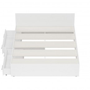 Стандарт Кровать с ящиками 1600, цвет белый, ШхГхВ 163,5х203,5х70 см., сп.м. 1600х2000 мм., без матраса, основание есть в Миассе - miass.mebel-74.com | фото